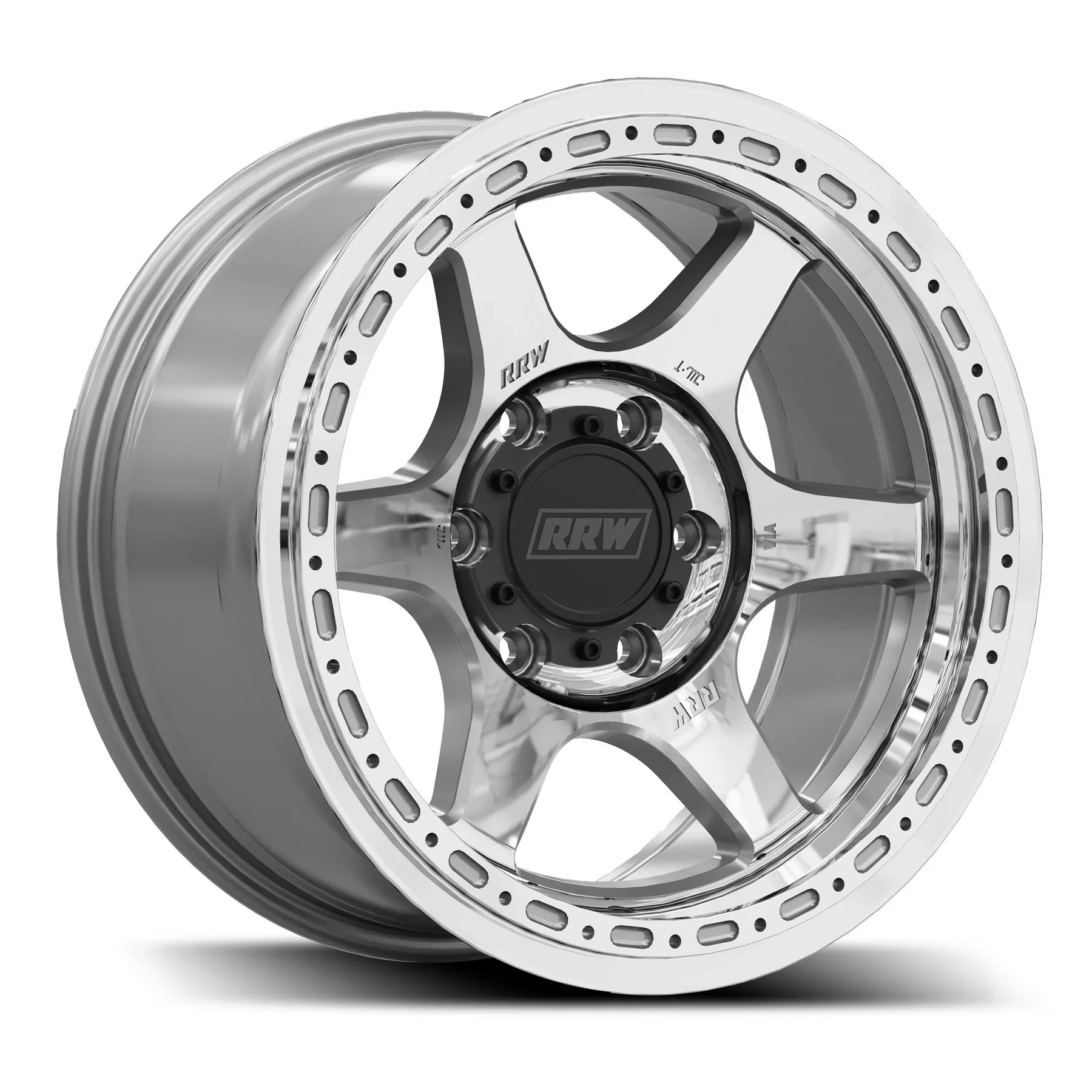 17x8.5 RRW RR2-H Flow Formed Hybrid Brushed Wheel 6x5.5 Bolt Pattern -12mm Offset