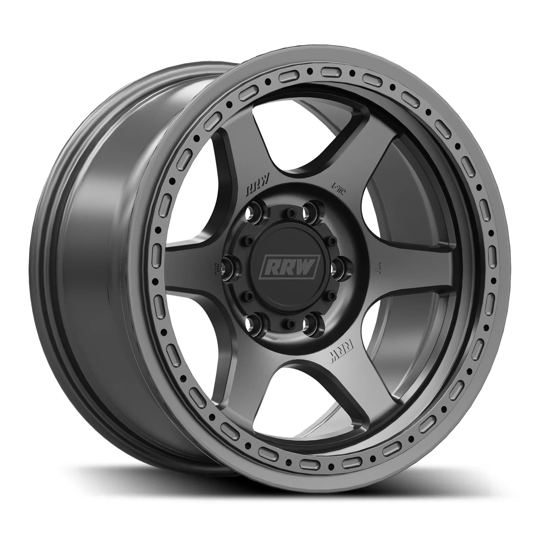 17x8.5 RRW RR2-H Flow Form Hybrid Gunmetal Wheel 6x5.5 Bolt Pattern -12mm Offset