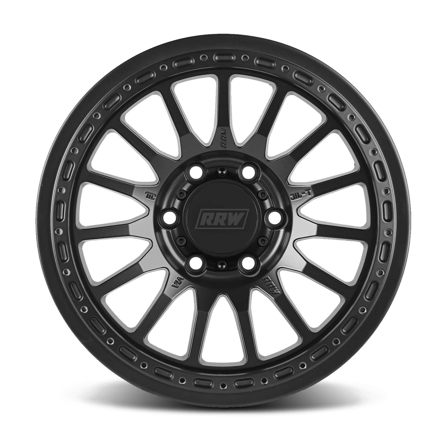 17x8.5 RRW RR7-H Flow Formed Hybrid Black Wheel 6x5.5 Bolt Pattern -12mm Offset