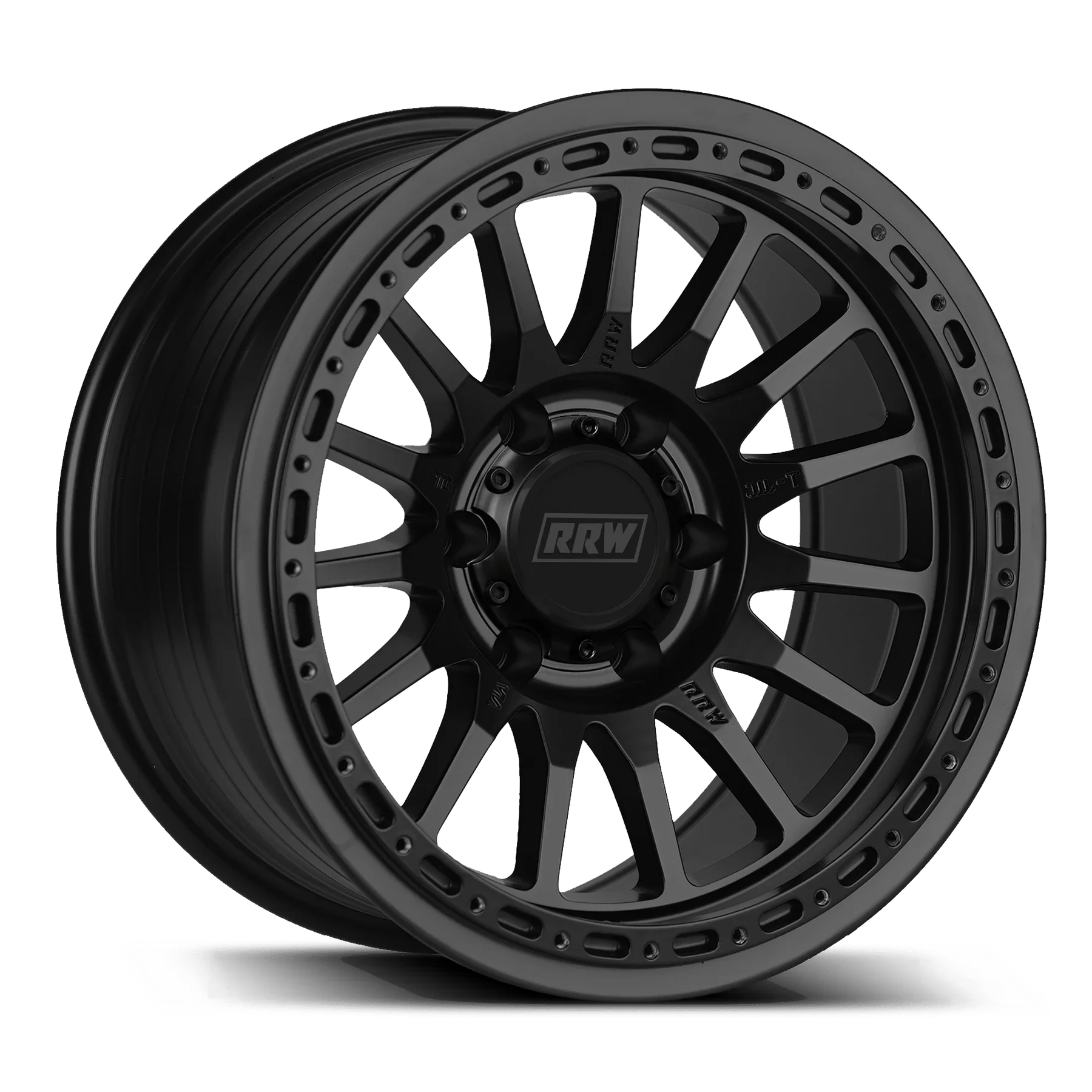 17x8.5 RRW RR7-H Flow Formed Hybrid Black Wheel 6x5.5 Bolt Pattern -12mm Offset