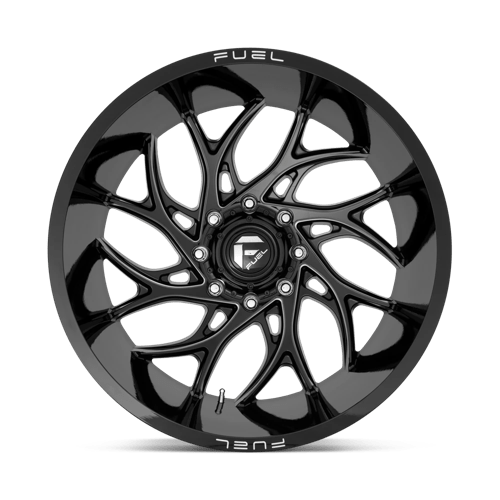 24x14 fuel off-road d741 runner gloss black milled wheel 6x5.5 bolt pattern 75mm offset