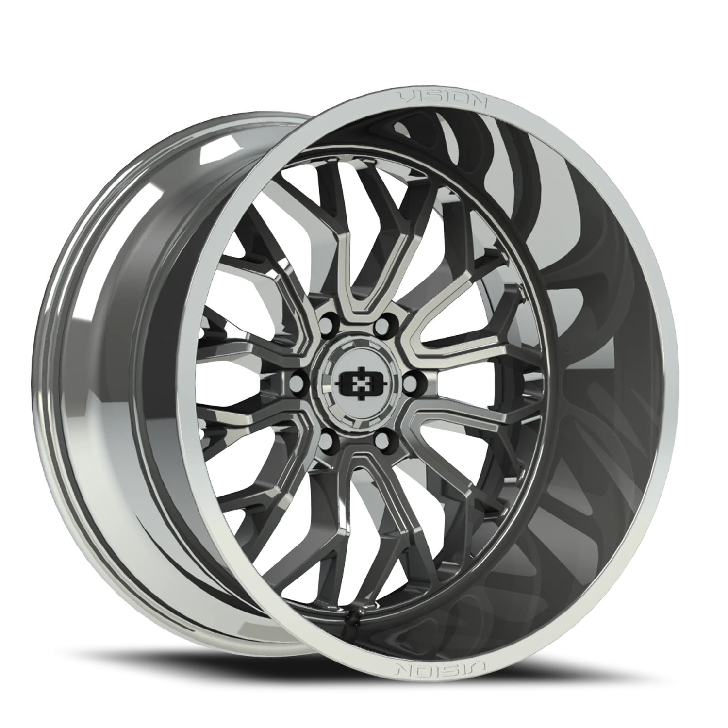 18x9 Vision 402 Riot Chrome Wheel 6x5.5 Bolt Pattern -12mm Offset
