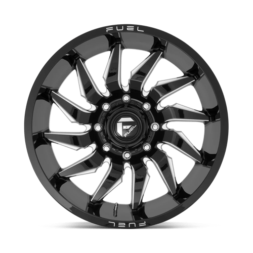 22x12 fuel off-road d744 saber gloss black milled wheel 6x5.5 bolt pattern 44mm offset