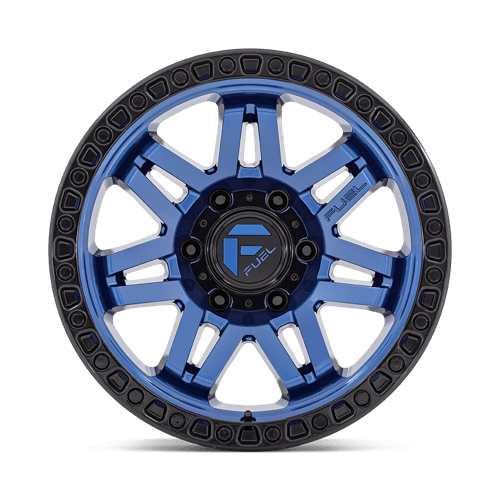 17x9 fuel off-road d813 syndicate dark blue w black ring wheel 6x5.5 bolt pattern 12mm offset