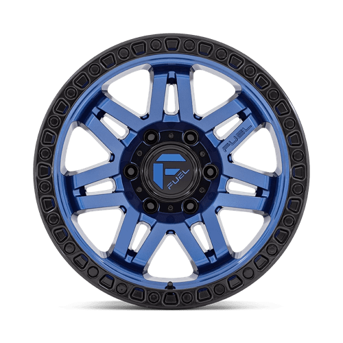 17x9 fuel off-road d813 syndicate dark blue w black ring wheel 6x5.5 bolt pattern 1mm offset