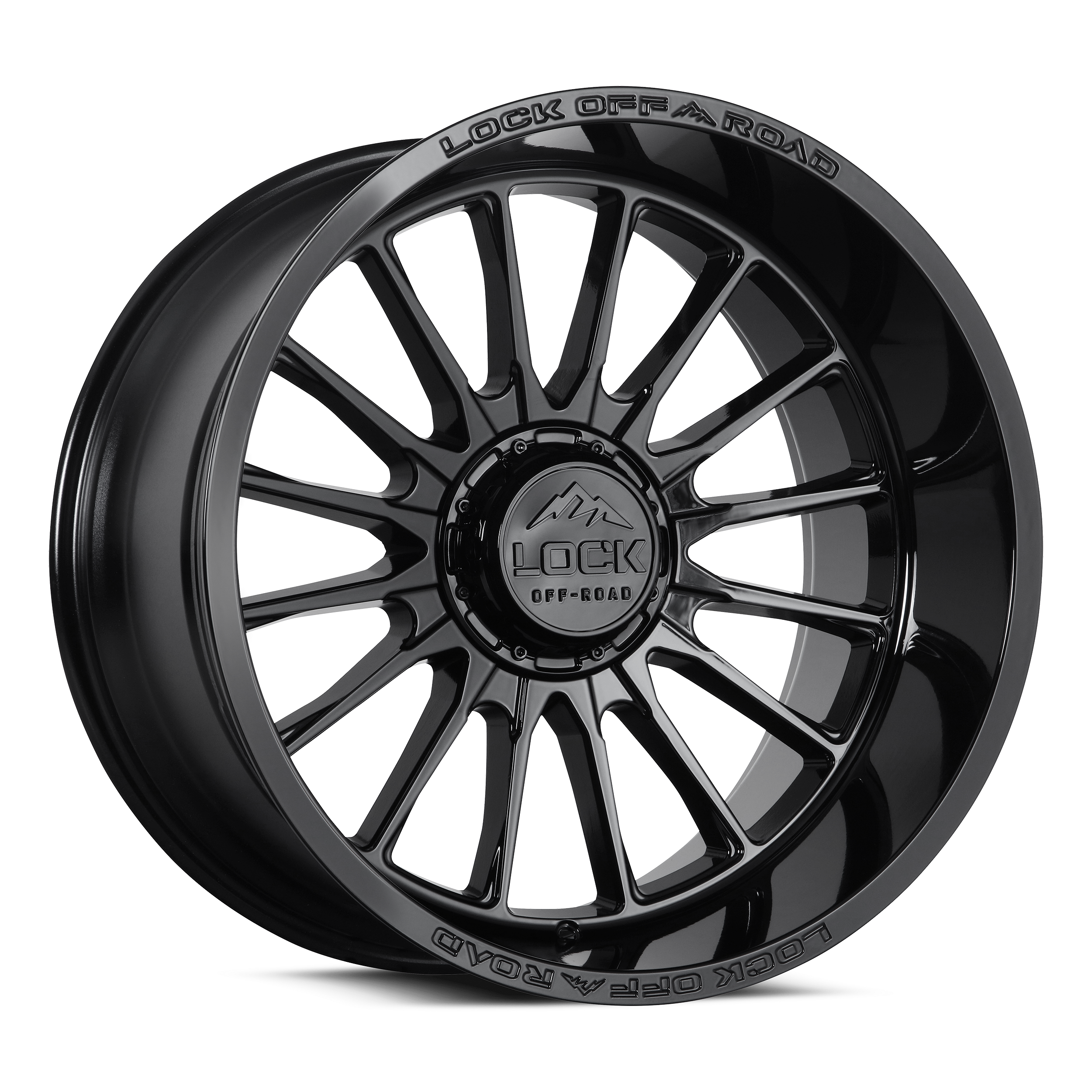 20x10 lock off-road striker gloss black wheel 6x5.5 bolt pattern 18mm offset