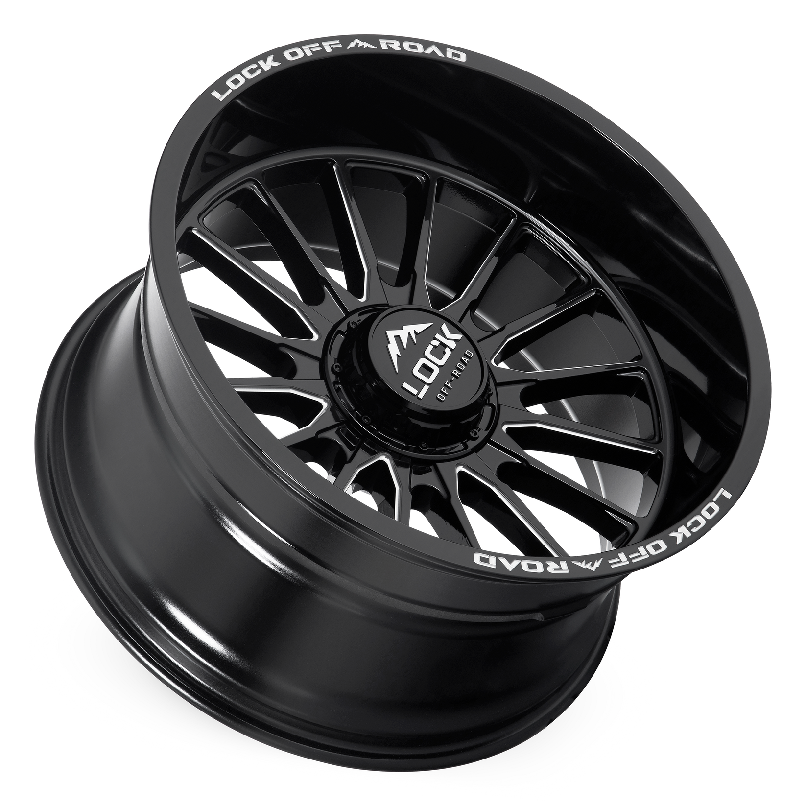 20x10 lock off-road striker gloss black milled wheel 6x5.5 bolt pattern 18mm offset