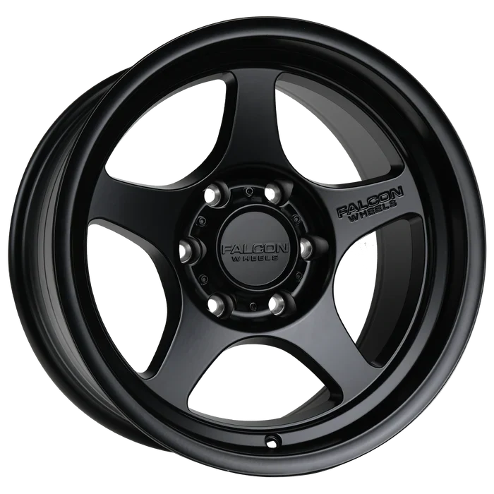 17x9 Falcon Wheels T2 Matte Black Wheel 6x5.5 Bolt Pattern 0mm Offset