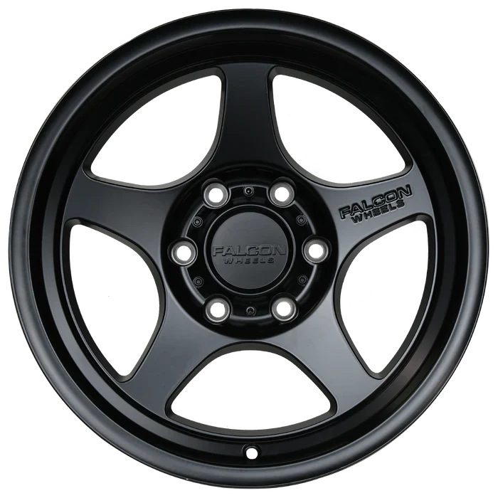 17x9 Falcon Wheels T2 Matte Black Wheel 6x5.5 Bolt Pattern 0mm Offset