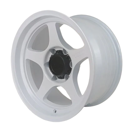 17x9 Falcon Wheels T2 Full Glossy White Wheel 6x5.5 Bolt Pattern -12mm Offset