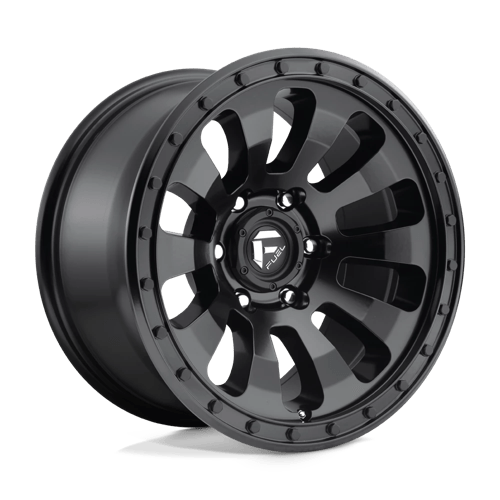 17x9 fuel off-road d630 tactic matte black wheel 6x5.5 bolt pattern 12mm offset