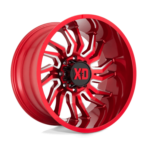 20x10 xd wheels xd858 tension candy red milled wheel 6x5.5 bolt pattern 18mm offset