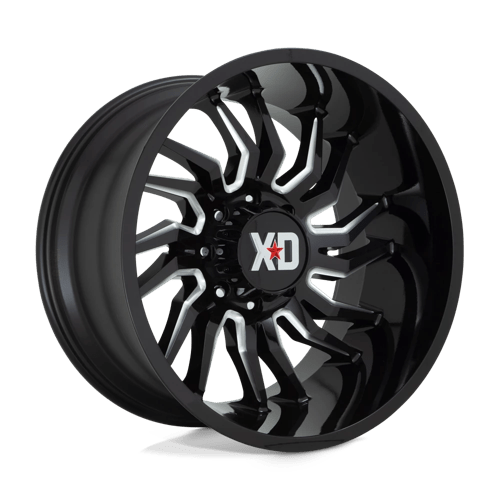 20x10 xd wheels xd858 tension gloss black milled wheel 6x5.5 bolt pattern 18mm offset