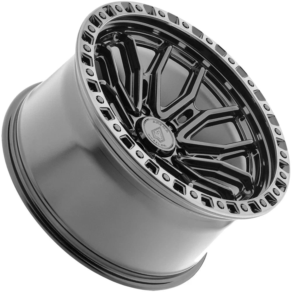 20x10 Arena Wheel A120 Terra Glossy Black Center Machined Ddt Lip Wheel 6x5.5 Bolt Pattern -18mm Offset