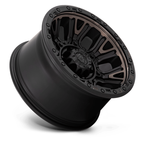 17x9 fuel off-road d824 traction matte black w double dark tint wheel 6x5.5 bolt pattern 12mm offset