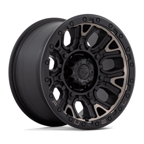 17x9 fuel off-road d824 traction matte black w double dark tint wheel 6x5.5 bolt pattern 1mm offset