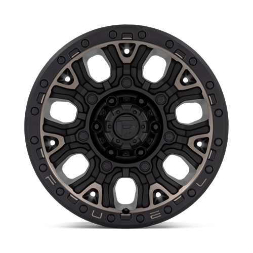 17x9 fuel off-road d824 traction matte black w double dark tint wheel 6x5.5 bolt pattern 1mm offset