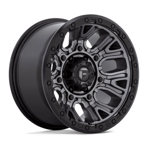 17x9 fuel off-road d825 traction matte gunmetal w black ring wheel 6x5.5 bolt pattern 12mm offset