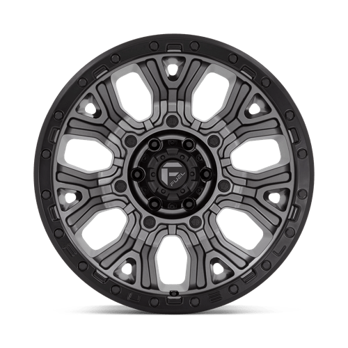 20x10 fuel off-road d825 traction matte gunmetal w black ring wheel 6x5.5 bolt pattern 18mm offset