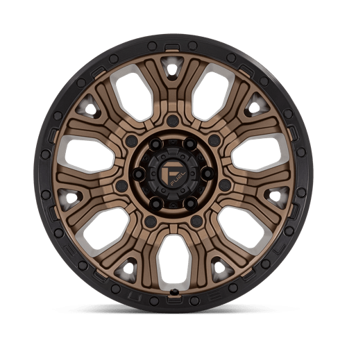 20x10 fuel off-road d826 traction matte bronze w black ring wheel 6x5.5 bolt pattern 18mm offset