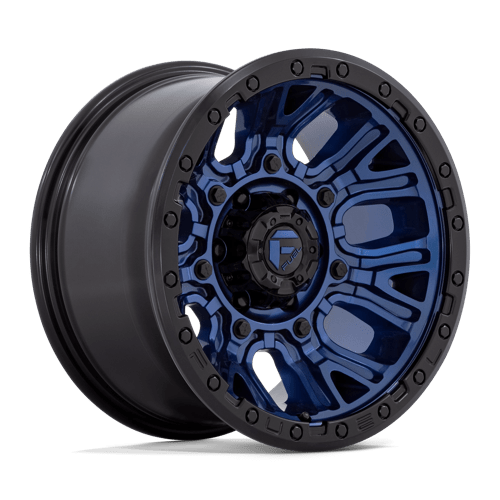17x9 fuel off-road d827 traction dark blue w black ring wheel 6x5.5 bolt pattern 12mm offset