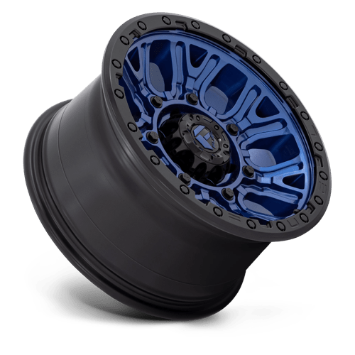 17x9 fuel off-road d827 traction dark blue w black ring wheel 6x5.5 bolt pattern 1mm offset