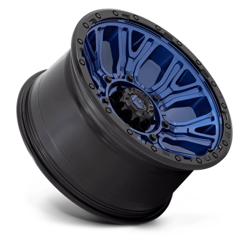20x10 fuel off-road d827 traction dark blue w black ring wheel 6x5.5 bolt pattern 18mm offset