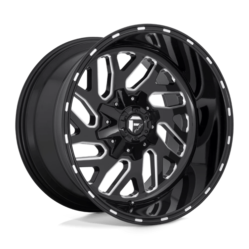 22x9 5 fuel off-road d581 triton gloss black milled wheel 6x5.5 bolt pattern 19mm offset