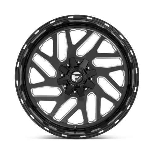 22x10 fuel off-road d581 triton gloss black milled wheel 6x5.5 bolt pattern 19mm offset