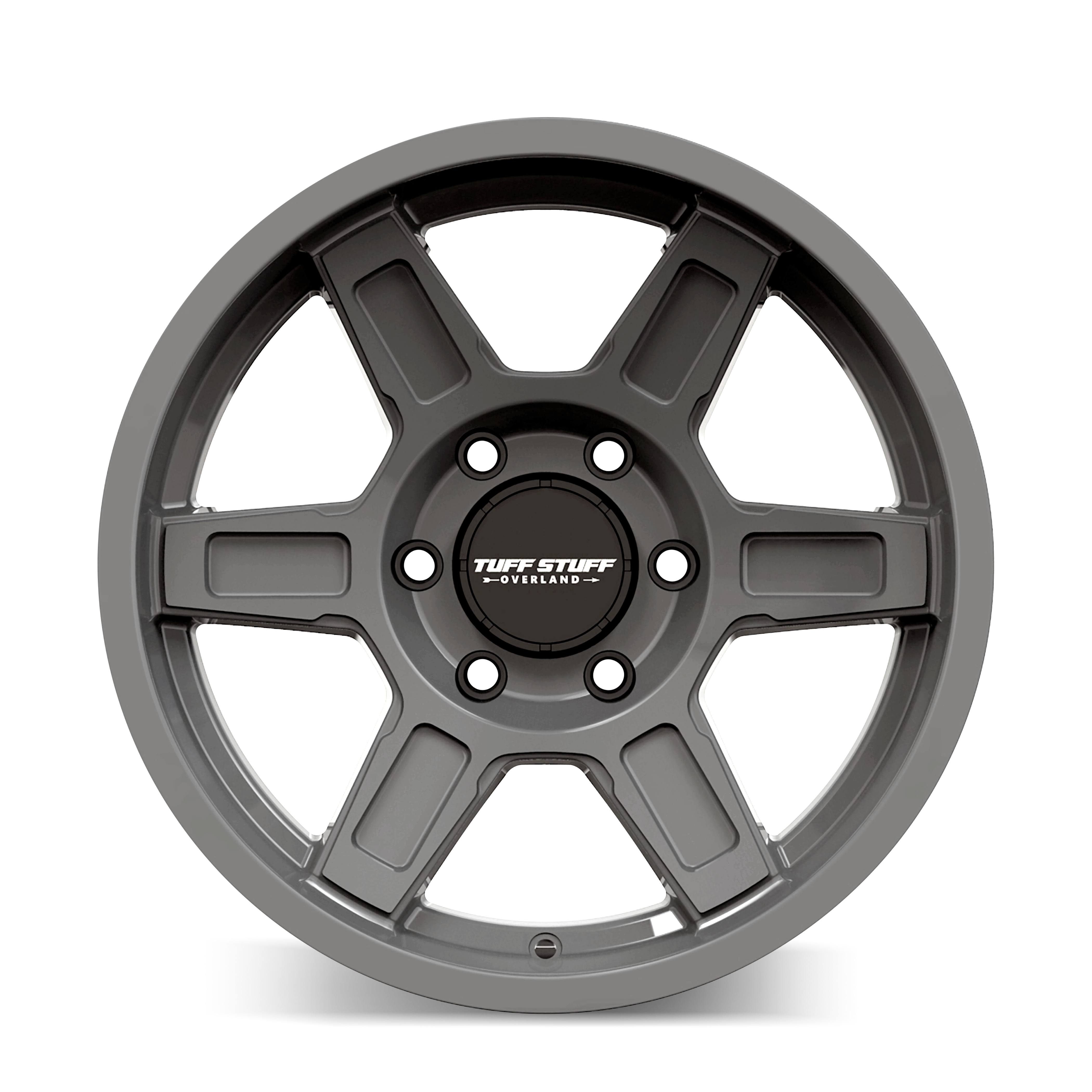 17x8 5 tuff stuff ascent gloss grey wheel 6x5.5 bolt pattern 0mm offset