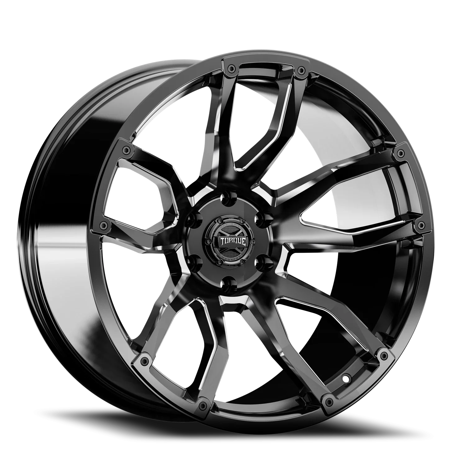20x9 torque wheels impact tw403c gloss black premium milled wheel 6x5 5 bolt pattern 12 offset