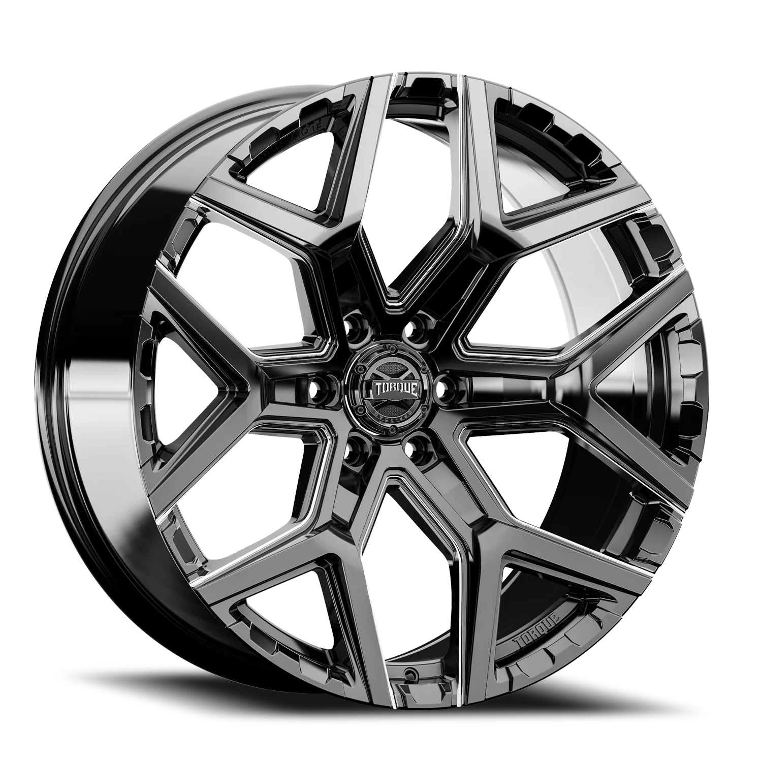 22x9 torque wheels strike tw417r hybrid forged gloss black premium milled wheel 6x5 5 bolt pattern 35 offset