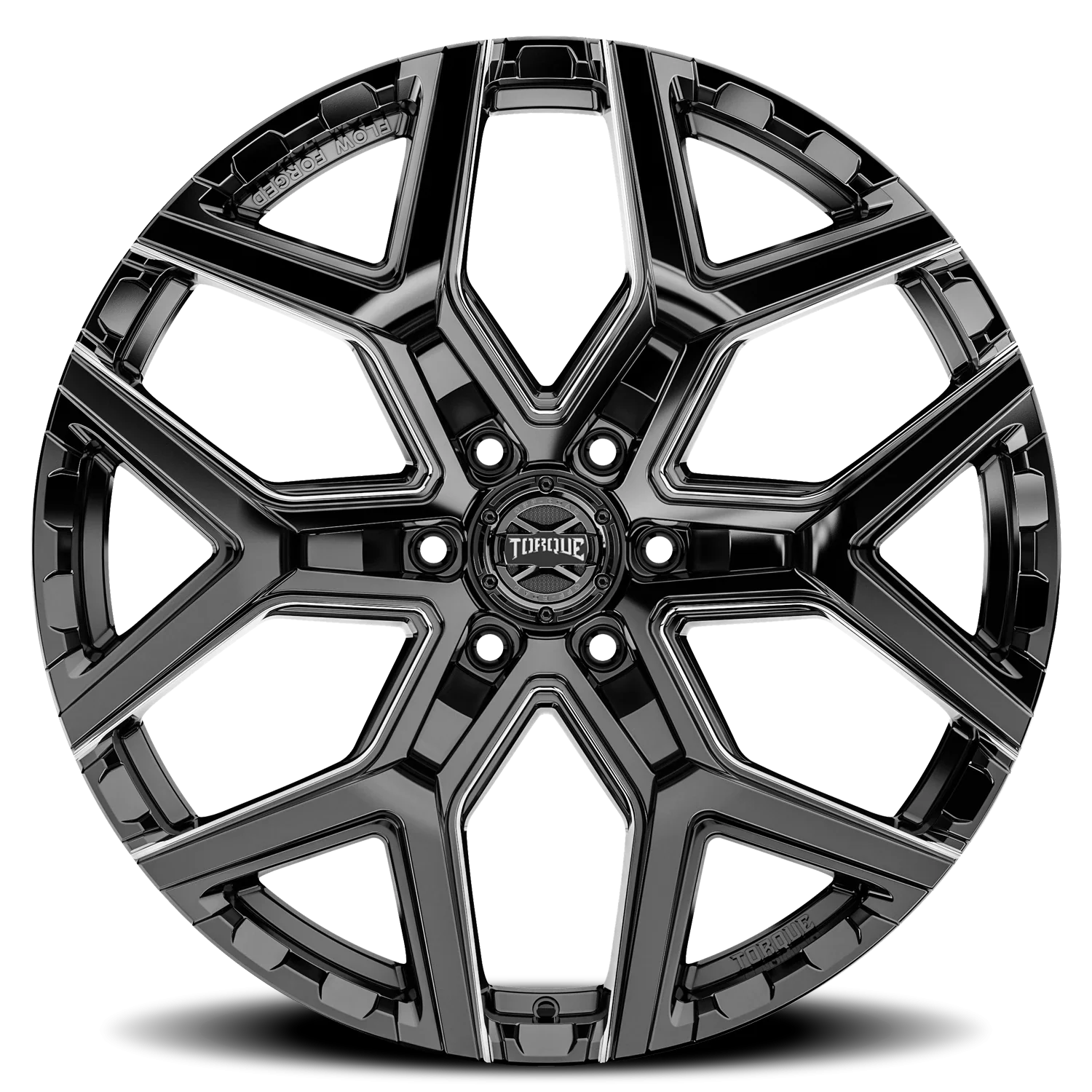 22x9 torque wheels strike tw417r hybrid forged gloss black premium milled wheel 6x5 5 bolt pattern 35 offset