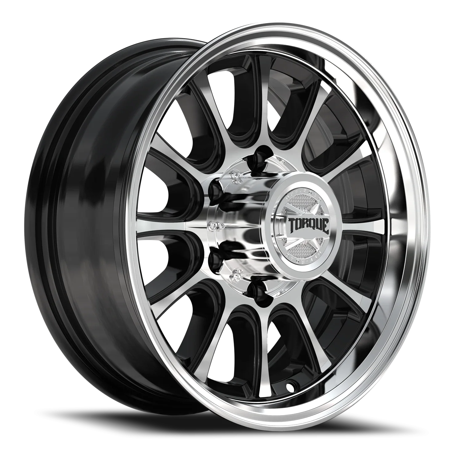 15x6 torque wheels transporter tw752c gloss black machined wheel 6x5 5 bolt pattern 0 offset