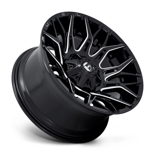 20x10 fuel off-road d769 twitch glossy black milled wheel 6x5.5 bolt pattern 18mm offset