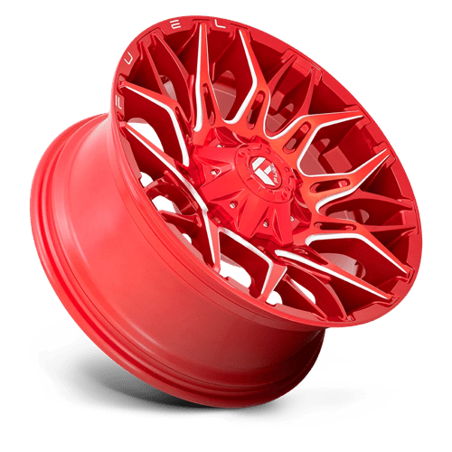 20x9 fuel off-road d771 twitch candy red milled wheel 6x5.5 bolt pattern 1mm offset