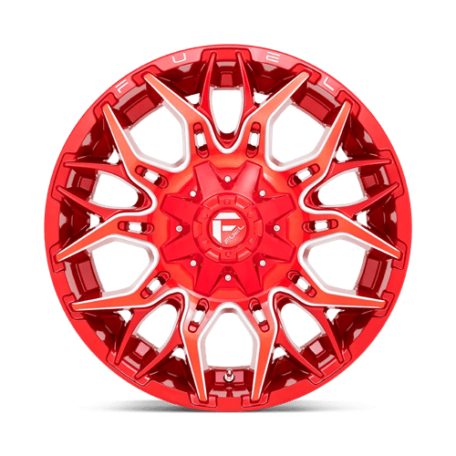 20x9 fuel off-road d771 twitch candy red milled wheel 6x5.5 bolt pattern 1mm offset