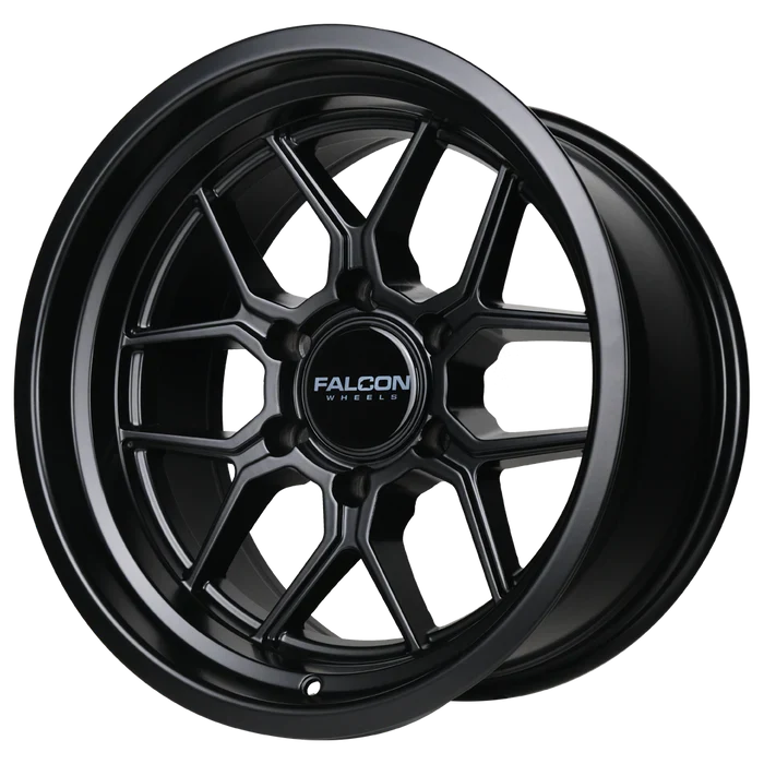 17x9 Falcon Wheels TX1 Apollo Matte Black Wheel 6x5.5 Bolt Pattern -38mm Offset