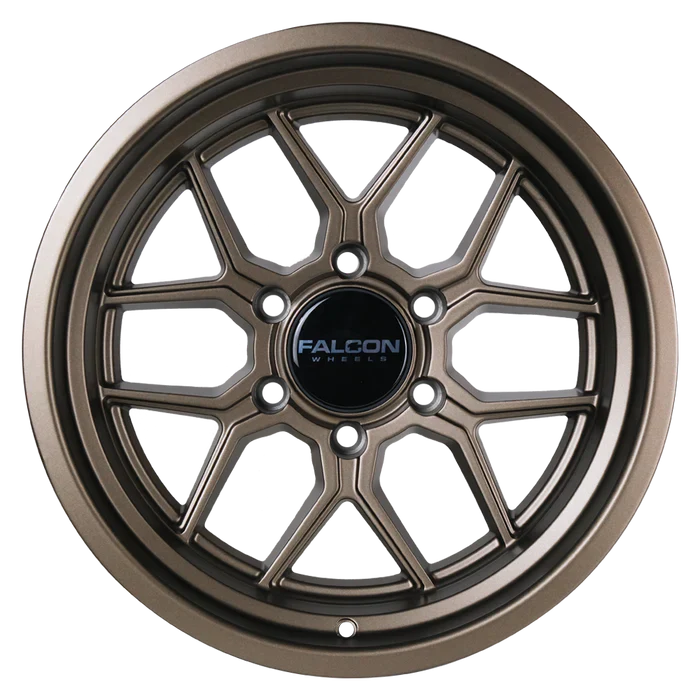 17x9 Falcon Wheels TX1 Apollo Full Matte Bronze Wheel 6x5.5 Bolt Pattern -25mm Offset