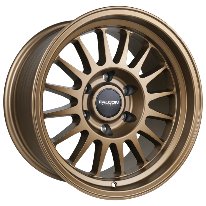 17x9 Falcon Wheels TX2 Stratos Full Matte Bronze Wheel 6x5.5 Bolt Pattern -12mm Offset