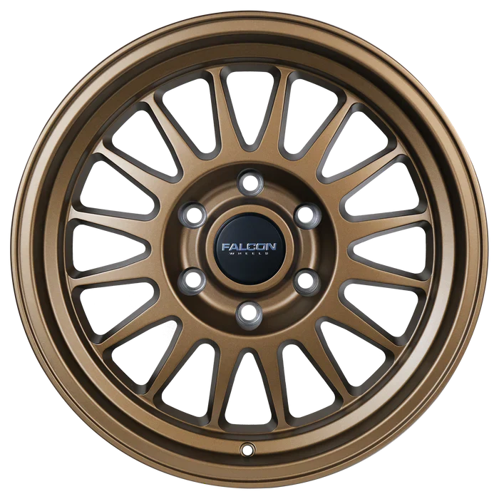17x9 Falcon Wheels TX2 Stratos Full Matte Bronze Wheel 6x5.5 Bolt Pattern -12mm Offset