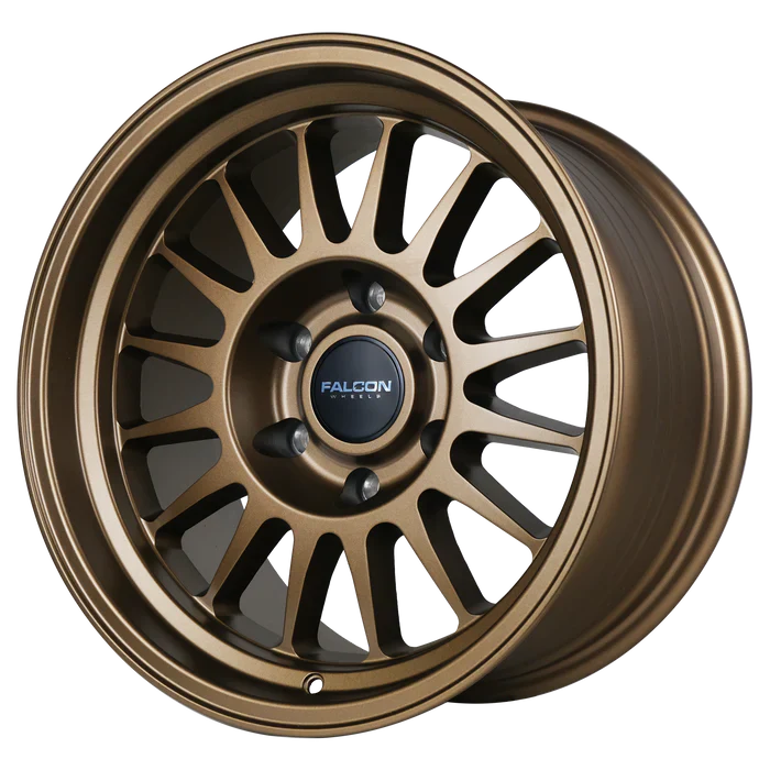 17x9 Falcon Wheels TX2 Stratos Full Matte Bronze Wheel 6x5.5 Bolt Pattern -12mm Offset