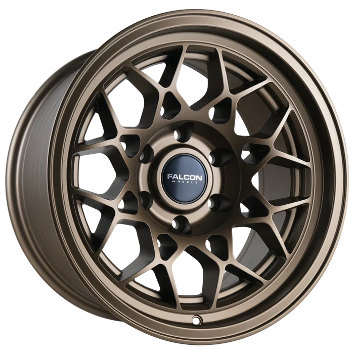 17x9 Falcon Wheels TX3 Evo Full Matte Bronze Wheel 6x5.5 Bolt Pattern 0mm Offset