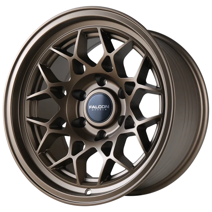 17x9 Falcon Wheels TX3 Evo Full Matte Bronze Wheel 6x5.5 Bolt Pattern 0mm Offset