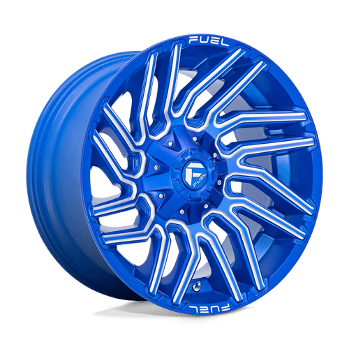 20x10 fuel off-road d774 typhoon anodized blue milled wheel 6x5.5 bolt pattern 18mm offset