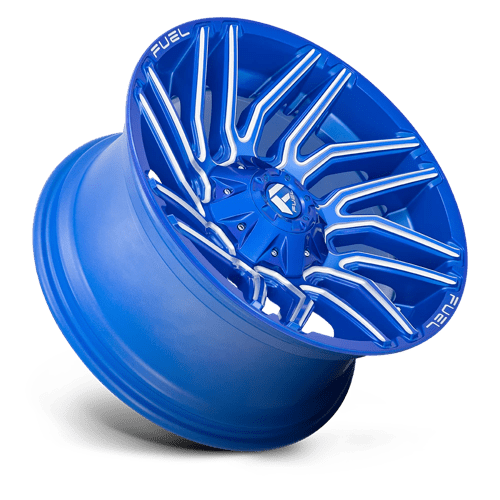 20x10 fuel off-road d774 typhoon anodized blue milled wheel 6x5.5 bolt pattern 18mm offset