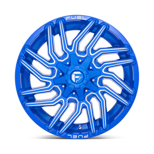20x9 fuel off-road d774 typhoon anodized blue milled wheel 6x5.5 bolt pattern 1mm offset