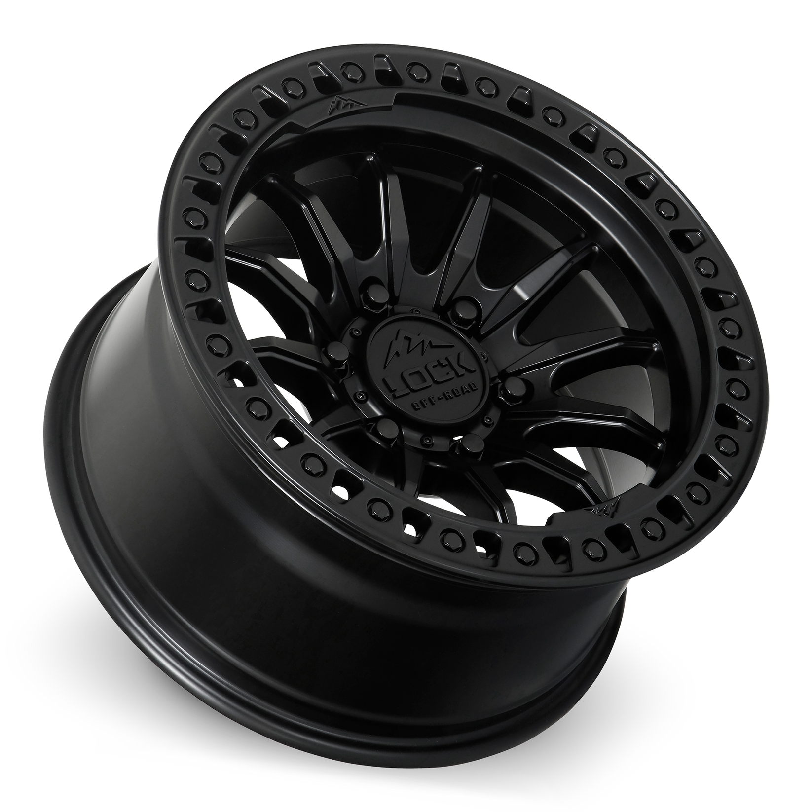 17x9 lock off-road trail matte black w matte black ring wheel 6x5.5 bolt pattern 12mm offset