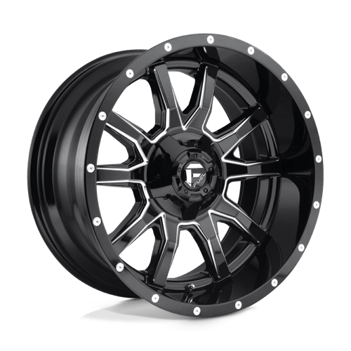 20x9 fuel off-road d627 vandal gloss black milled wheel 6x5.5 bolt pattern 19mm offset