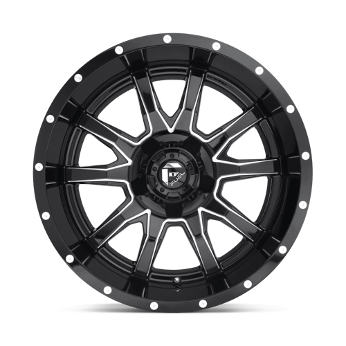 20x10 fuel off-road d627 vandal gloss black milled wheel 6x5.5 bolt pattern 19mm offset